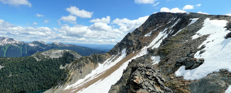 Western ridge to the summit